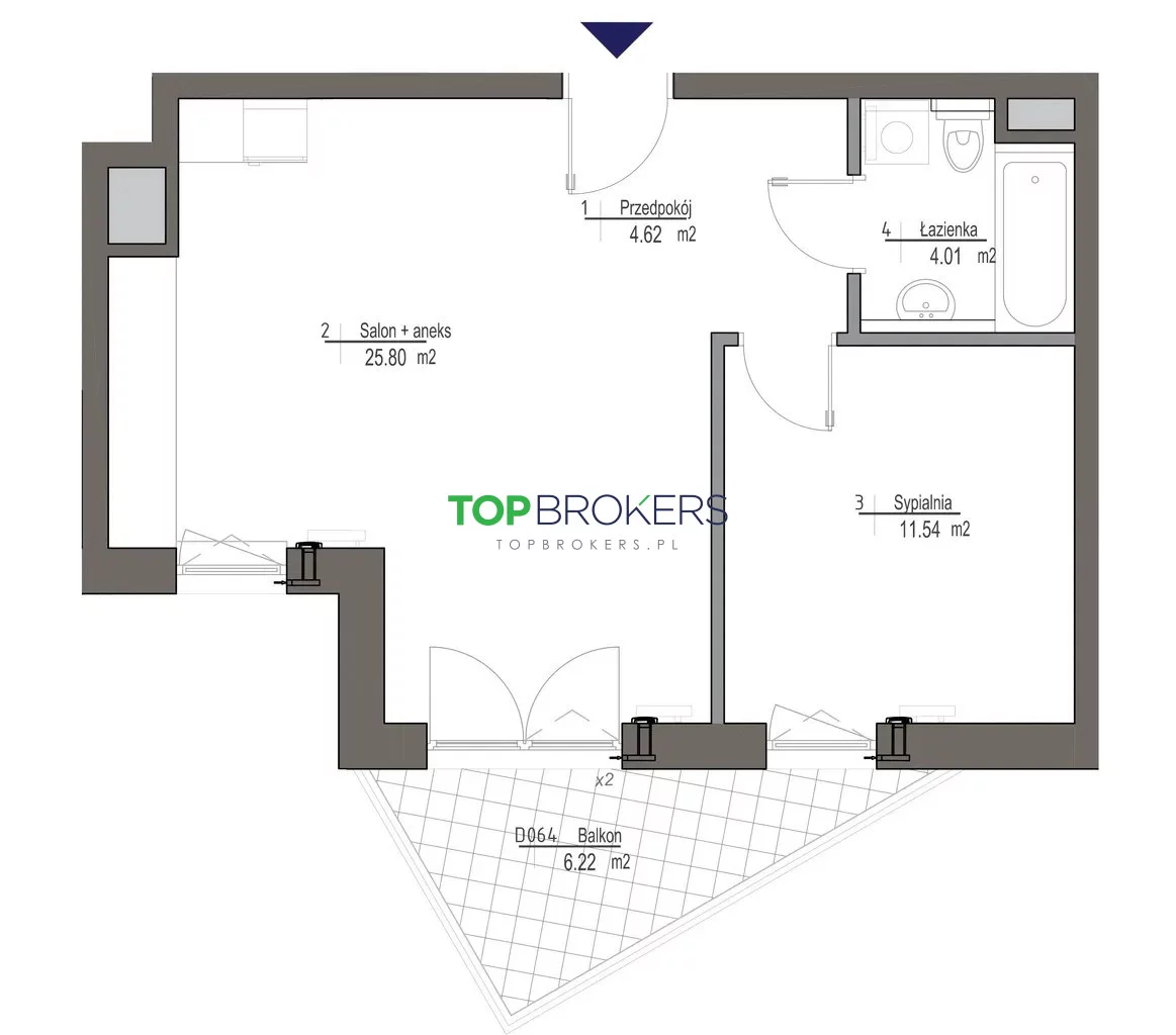 2 pokoje, mieszkanie 46,00 m², piętro 4, oferta nr , TB#909736, Warszawa, Józefa Sierakowskiego