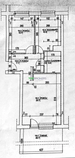3 pokoje, mieszkanie 49,50 m², parter, oferta nr , TB#507438, Warszawa, Myśliborska