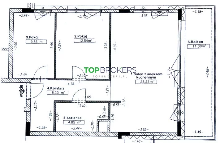 3 pokoje, mieszkanie 66,00 m², piętro 1, oferta nr , TB#336863, Warszawa, Narwik