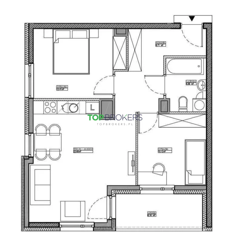 3 pokoje, apartament 60,00 m², piętro 8, oferta nr , TB#272904985, Warszawa, Powstańców Śląskich