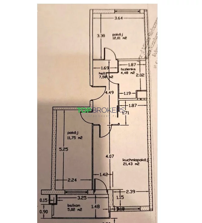 3 pokoje, mieszkanie 57,25 m², piętro 2, oferta nr , TB#635404, Warszawa, Zadumana