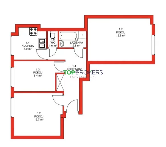 3 pokoje, mieszkanie 56,00 m², piętro 6, oferta nr , TB#721603, Warszawa, Śródmieście, Śródmieście Południowe, Stanisława Noakowskiego