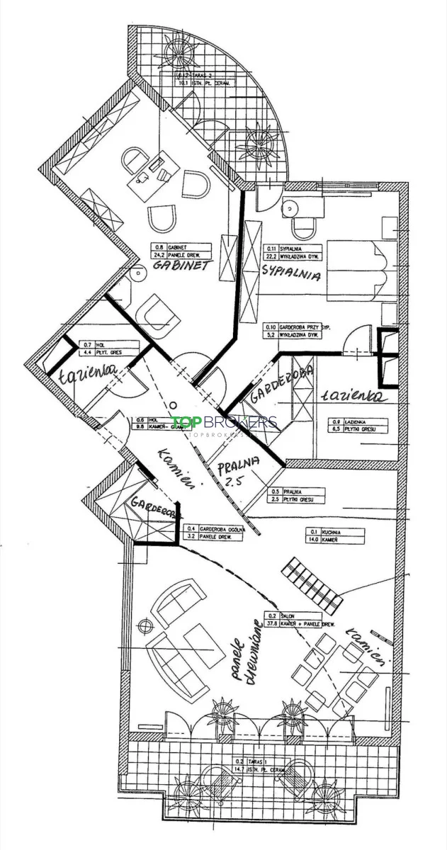 3 pokoje, apartament 135,00 m², piętro 5, oferta nr , TB#641358, Warszawa, Wielicka