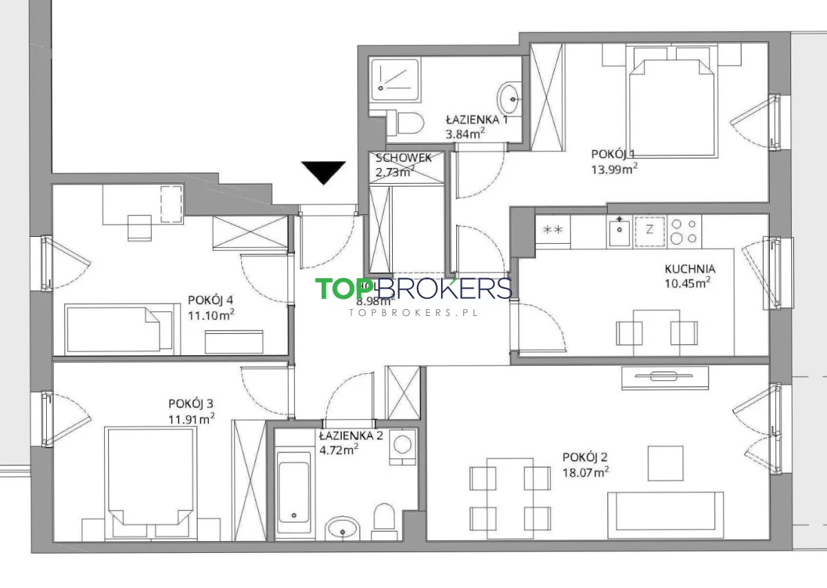 4 pokoje, mieszkanie 86,00 m², parter, oferta nr , TB#735980804, Warszawa, Fort Wola