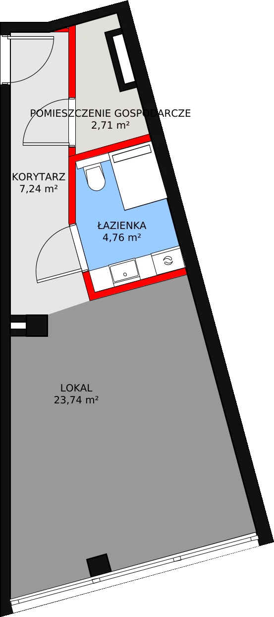 2 pokoje, lokal inwestycyjny 38,45 m², parter, oferta nr UM//03, Ogrody Pieniawskie, Polanica-Zdrój, ul. Zdrojowa