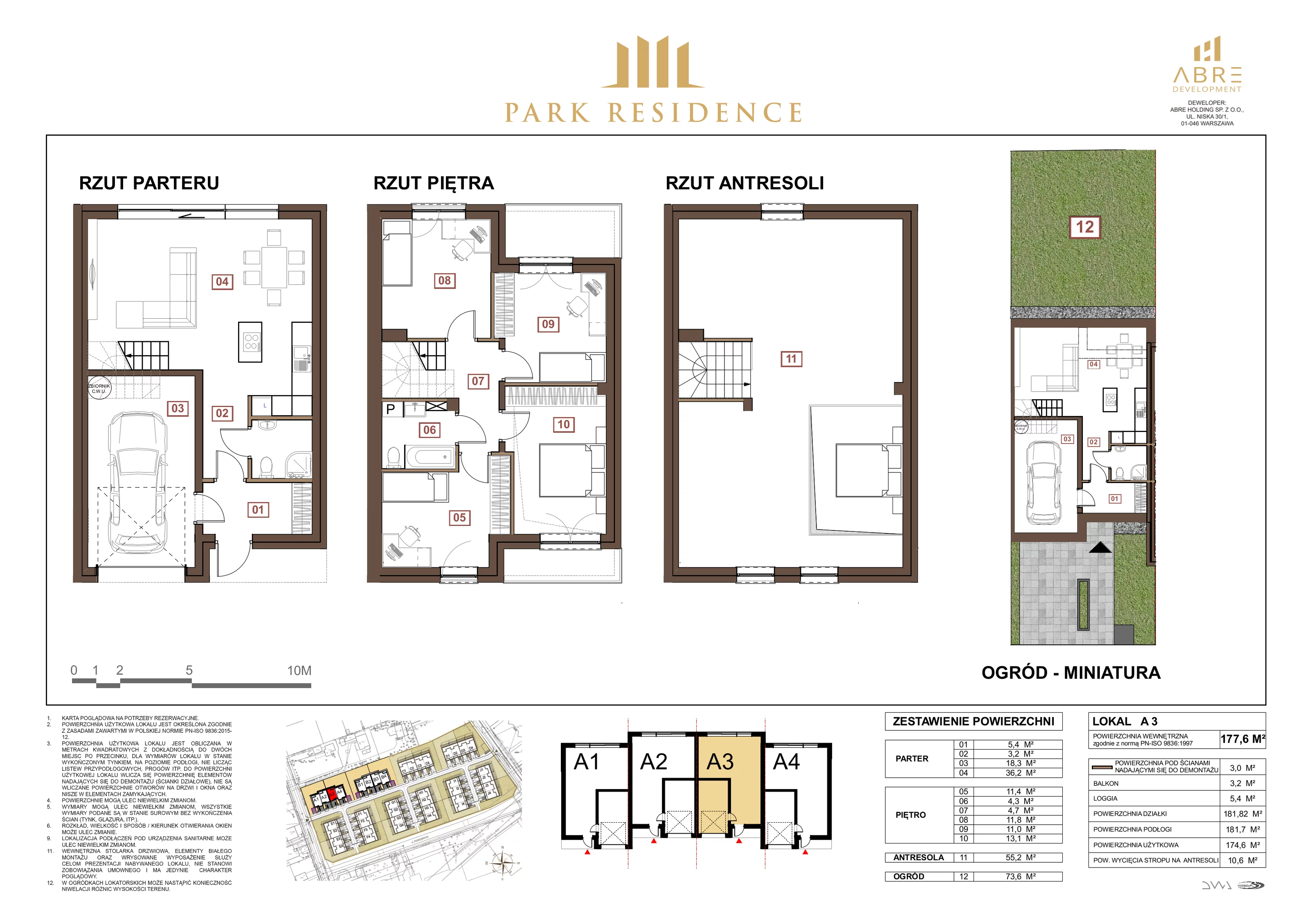 Dom 177,60 m², oferta nr A3, Park Residence, Warszawa, Białołęka, Henryków, ul. Uczniowska 3