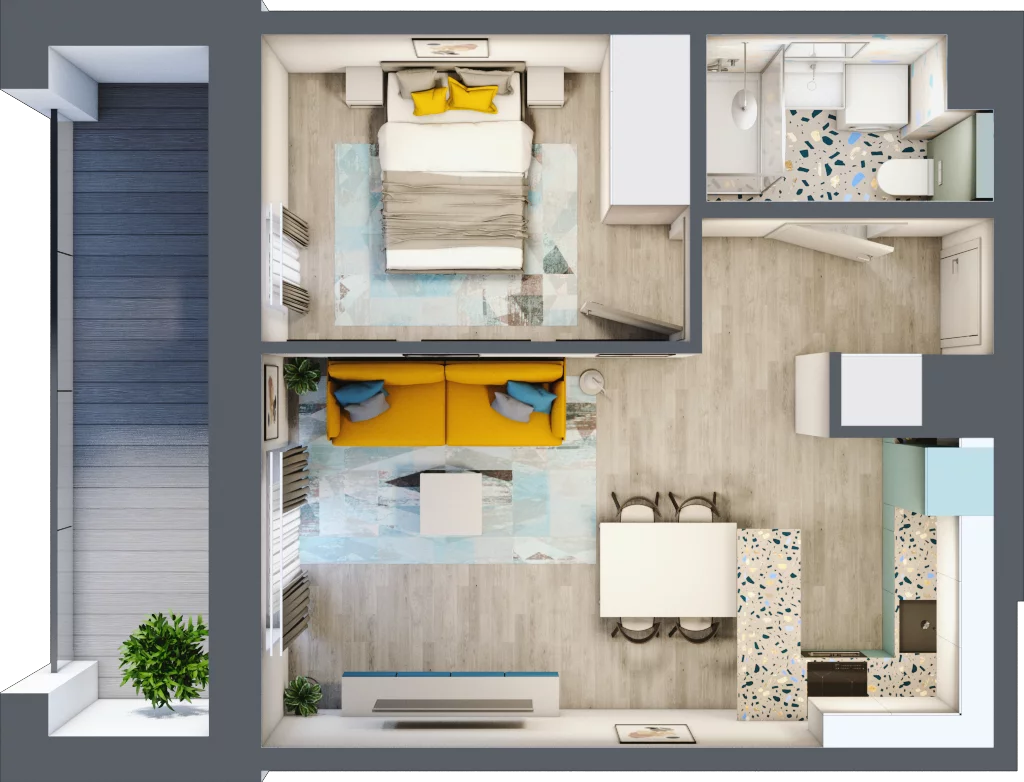 2 pokoje, mieszkanie 38,57 m², piętro 1, oferta nr 8, Dzikiej Gęsi, Osielsko, ul. Dzikiej Gęsi 6