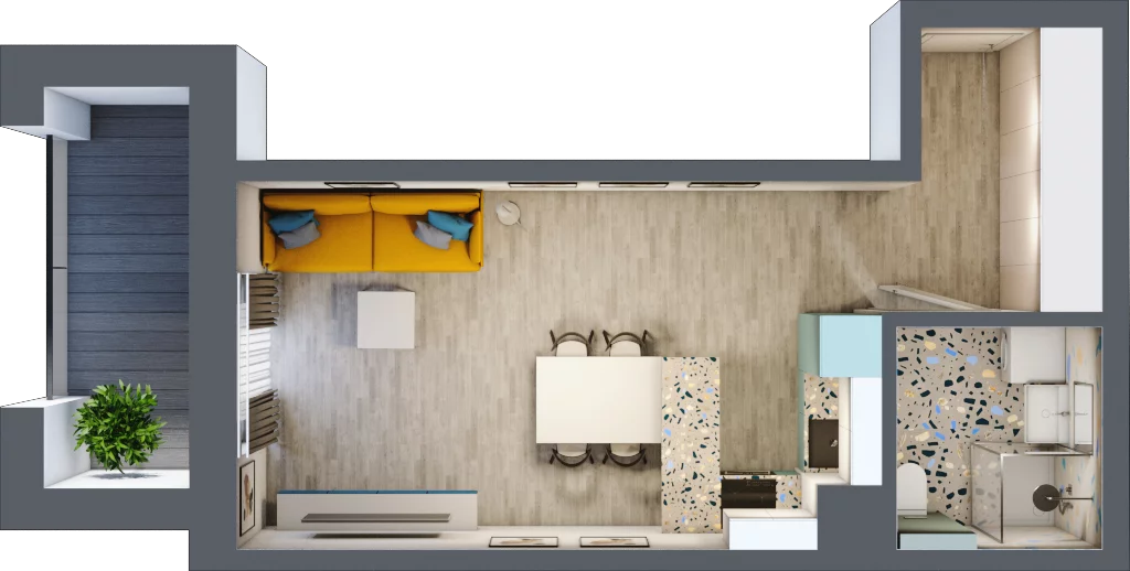 1 pokój, mieszkanie 31,86 m², piętro 1, oferta nr 32, Dzikiej Gęsi, Osielsko, ul. Dzikiej Gęsi 6