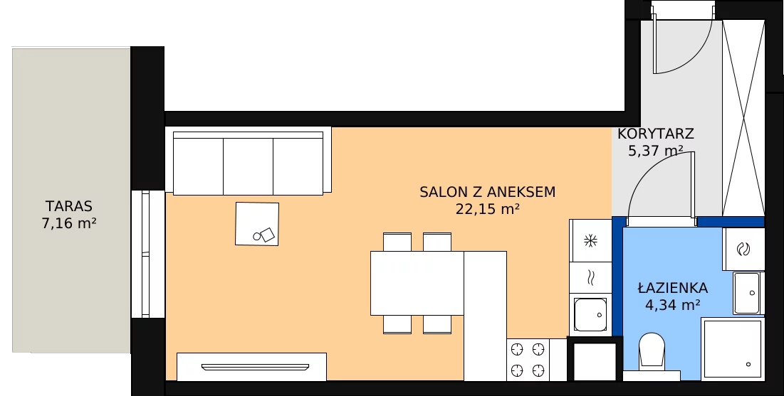 Zalety mieszkania 31.86 m², 38