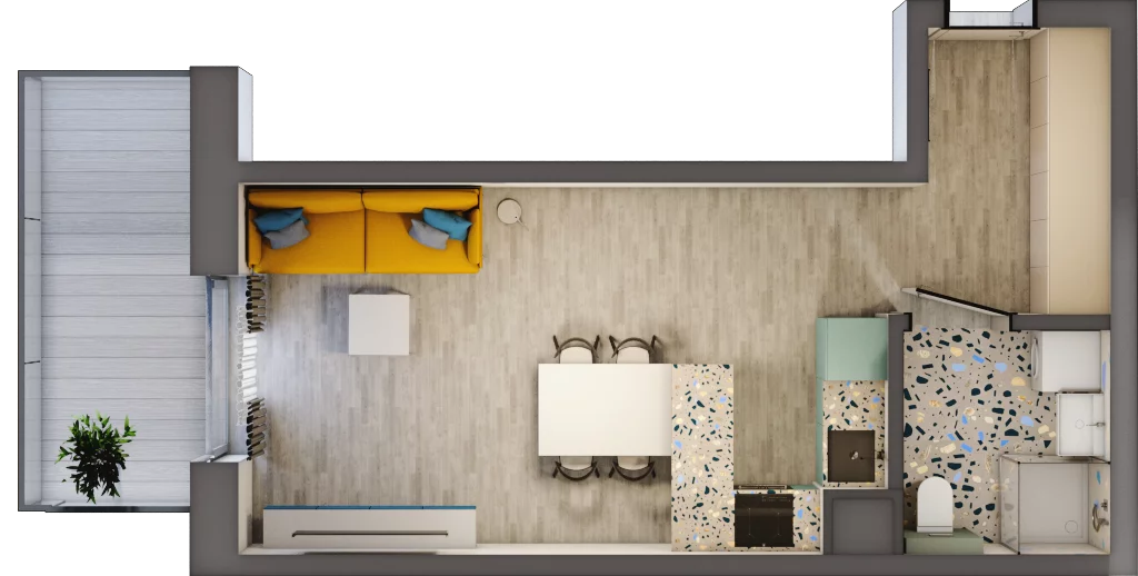 1 pokój, mieszkanie 31,86 m², piętro 3, oferta nr 38, Dzikiej Gęsi, Osielsko, ul. Dzikiej Gęsi 6