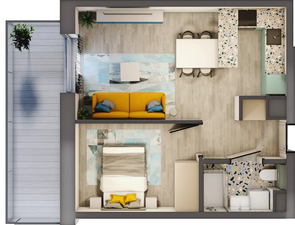 2 pokoje, mieszkanie 37,09 m², piętro 3, oferta nr 57, Dzikiej Gęsi, Osielsko, ul. Dzikiej Gęsi 6
