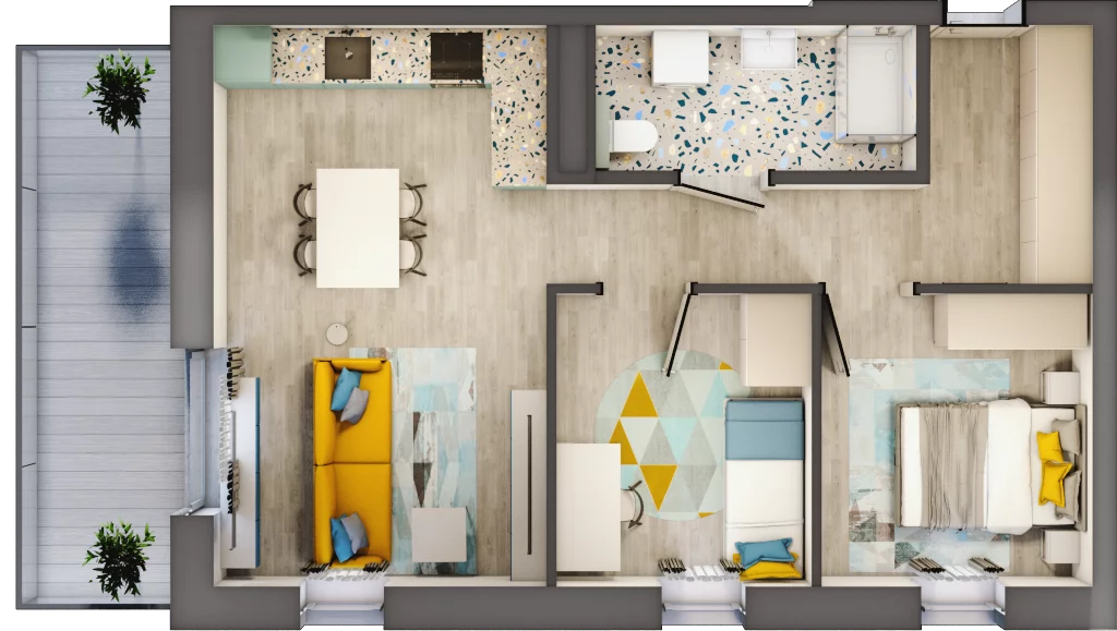 3 pokoje, mieszkanie 52,86 m², piętro 3, oferta nr 58, Dzikiej Gęsi, Osielsko, ul. Dzikiej Gęsi 6