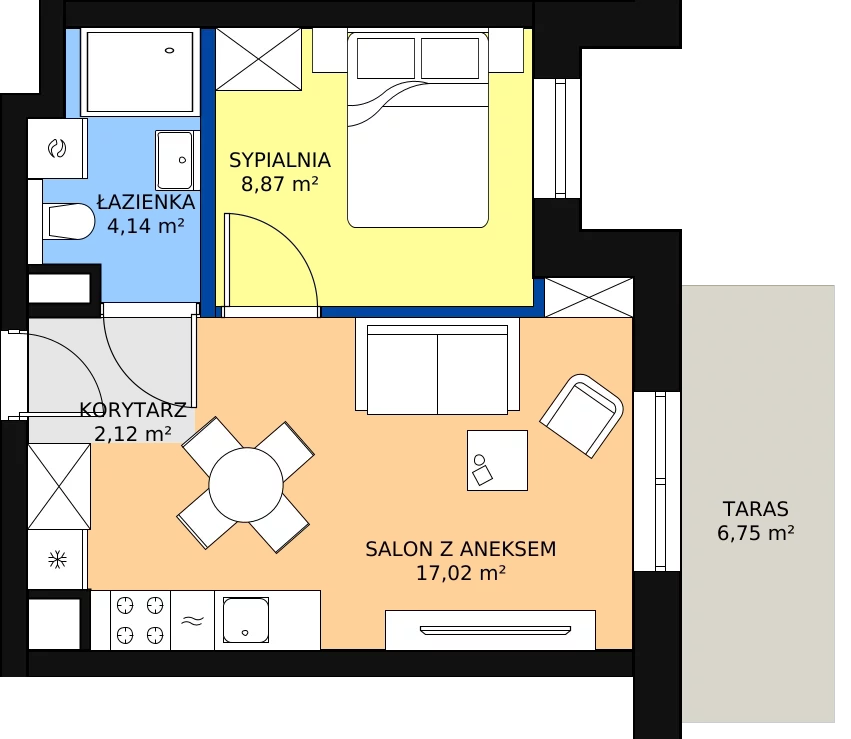 Zalety mieszkania 32.15 m², 59