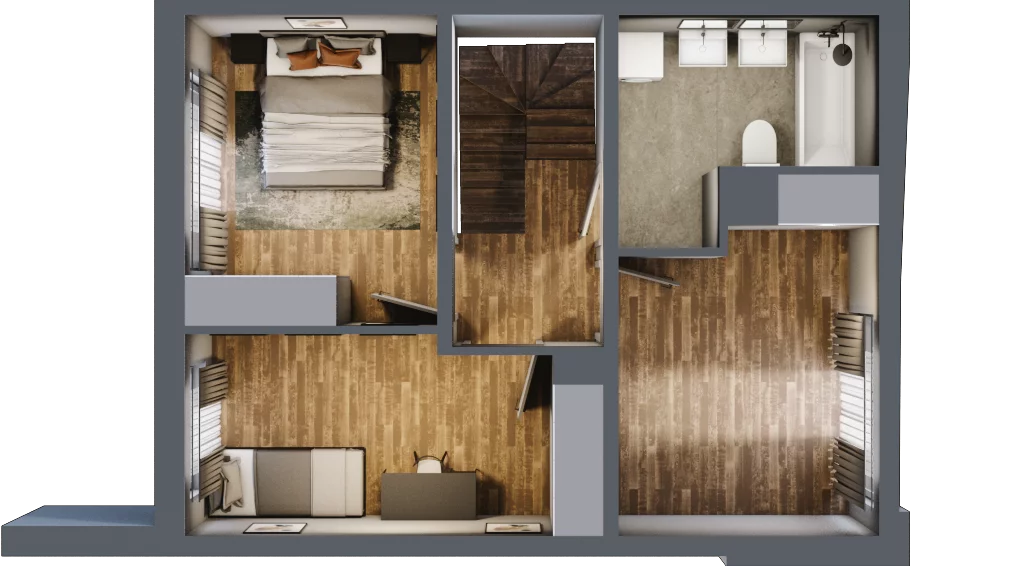5 pokoi, mieszkanie 92,62 m², parter, oferta nr 1A.2, Przystanek Ursus, Warszawa, Ursus, Czechowice, ul. Markerta