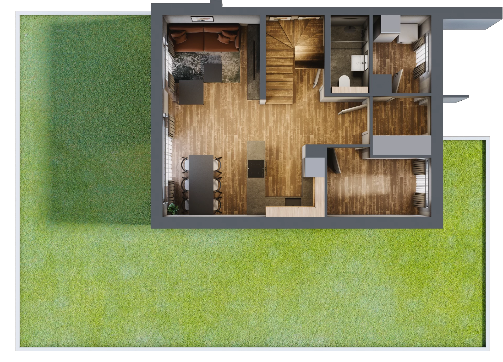 5 pokoi, mieszkanie 92,62 m², parter, oferta nr 3A.1, Przystanek Ursus, Warszawa, Ursus, Czechowice, ul. Markerta