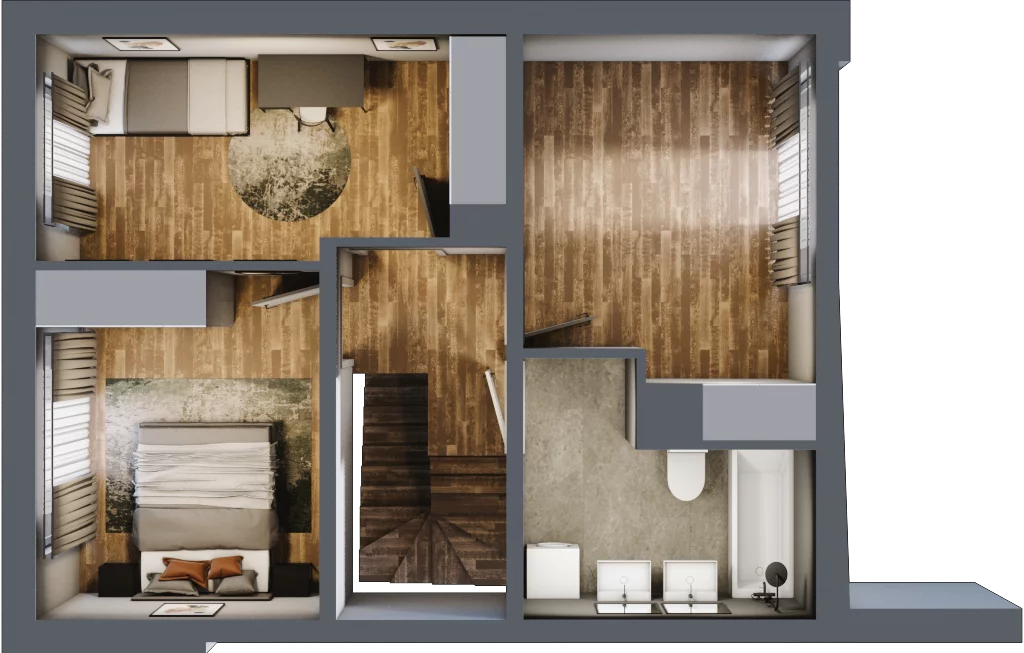 5 pokoi, mieszkanie 92,62 m², parter, oferta nr 5B.2, Przystanek Ursus, Warszawa, Ursus, Czechowice, ul. Markerta