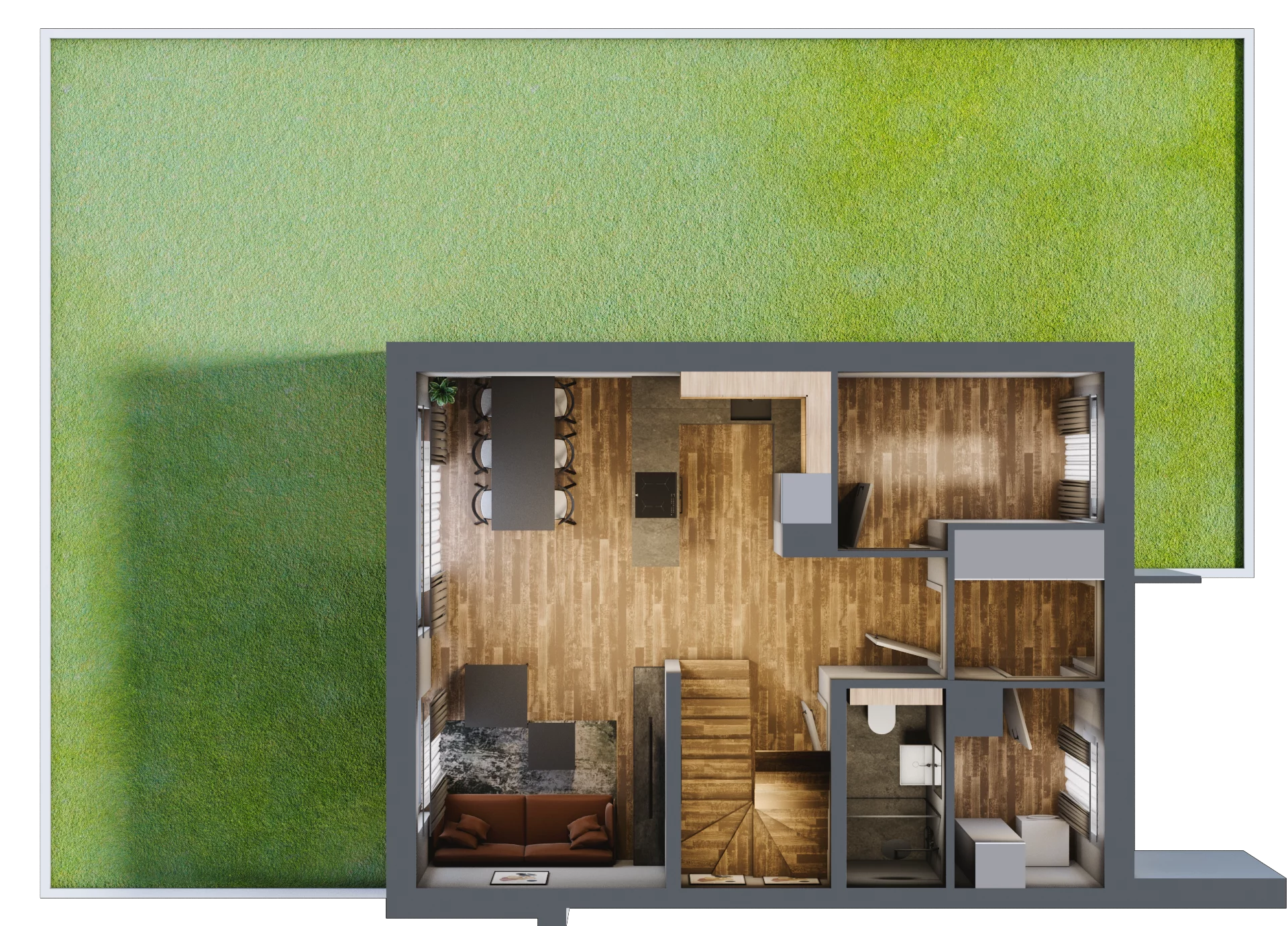 5 pokoi, mieszkanie 92,62 m², parter, oferta nr 6B.2, Przystanek Ursus, Warszawa, Ursus, Czechowice, ul. Markerta