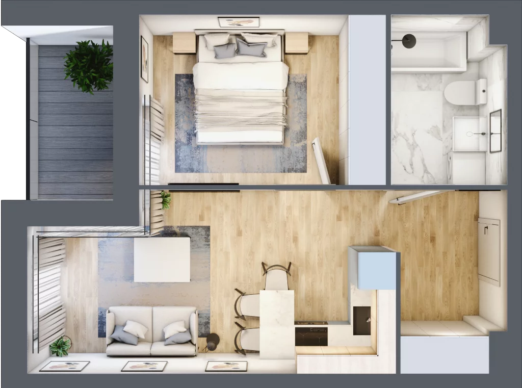 2 pokoje, mieszkanie 36,29 m², parter, oferta nr E10, Nowomiejska, Suwałki, Północ, ul. Nowomiejska