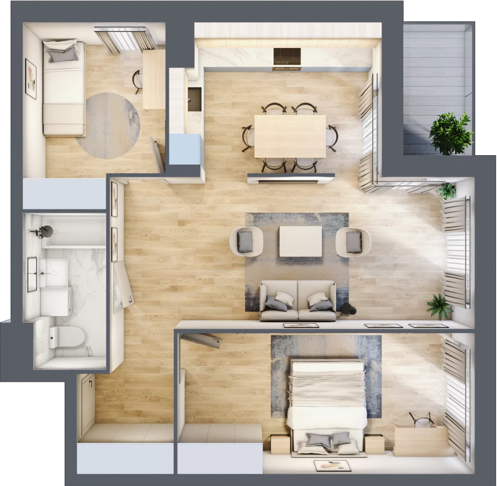 3 pokoje, mieszkanie 65,87 m², piętro 2, oferta nr E23, Nowomiejska, Suwałki, Północ, ul. Nowomiejska