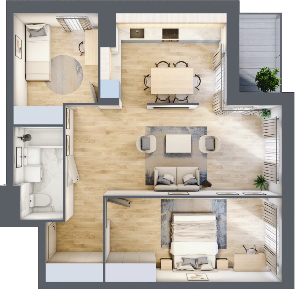 3 pokoje, mieszkanie 65,70 m², piętro 3, oferta nr E33, Nowomiejska, Suwałki, Północ, ul. Nowomiejska