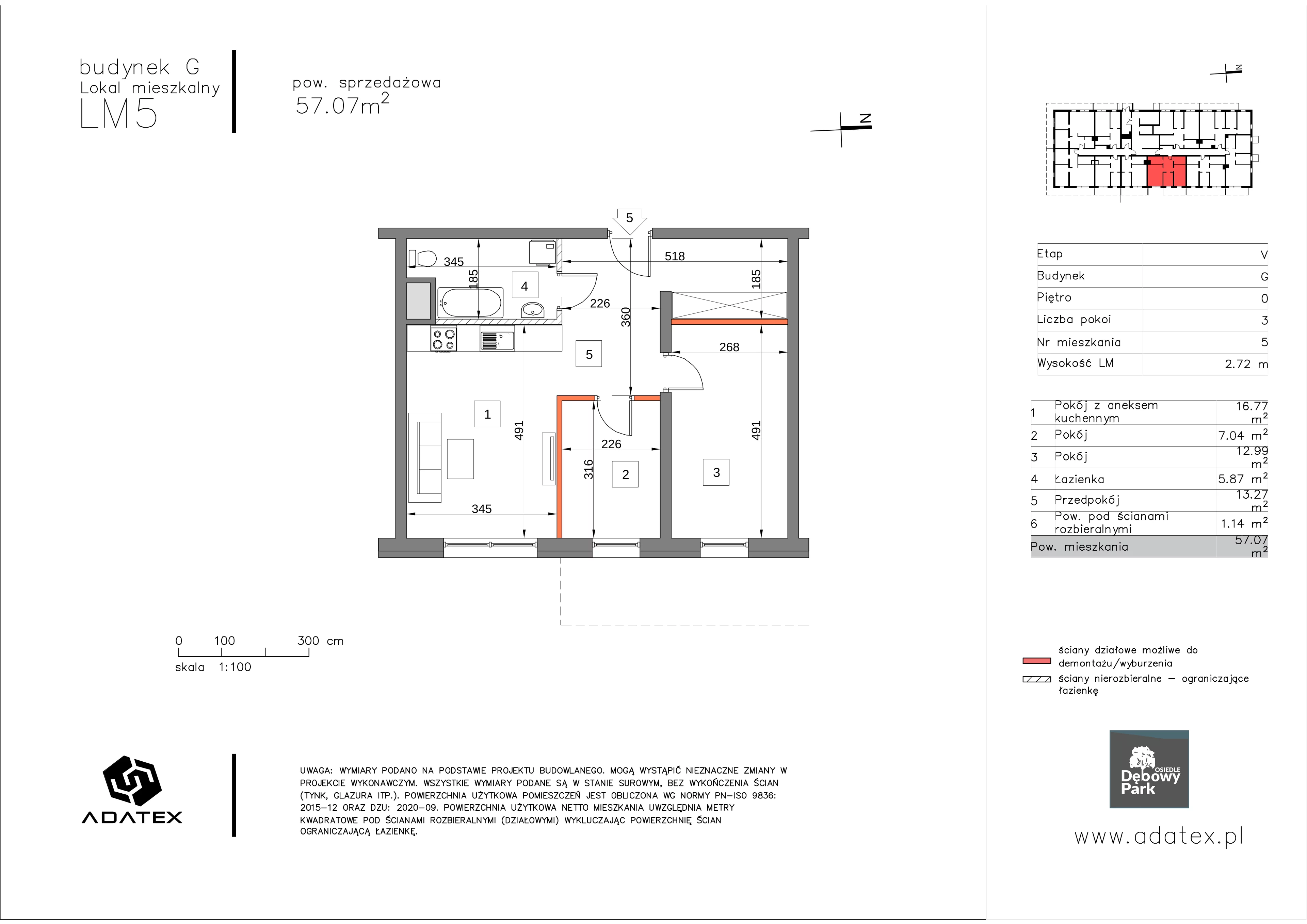 3 pokoje, mieszkanie 57,07 m², parter, oferta nr G5, Osiedle Dębowy Park, Siemianowice Śląskie, Bytków, ul. Oświęcimska 7a