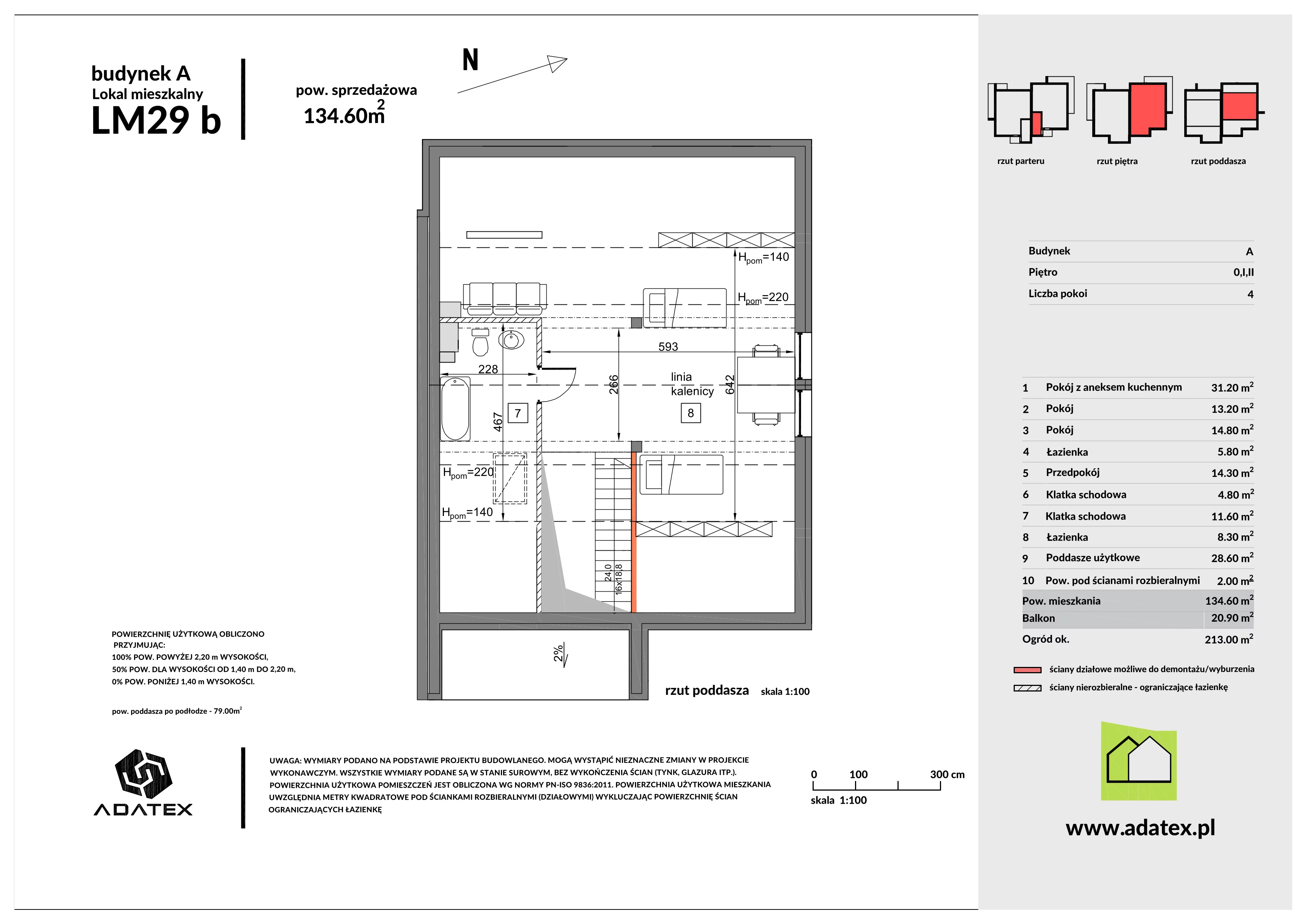 4 pokoje, mieszkanie 134,60 m², piętro 1, oferta nr 29/b, Osiedle Zielona Podkowa, Otrębusy, ul. Waniliowa 7/2