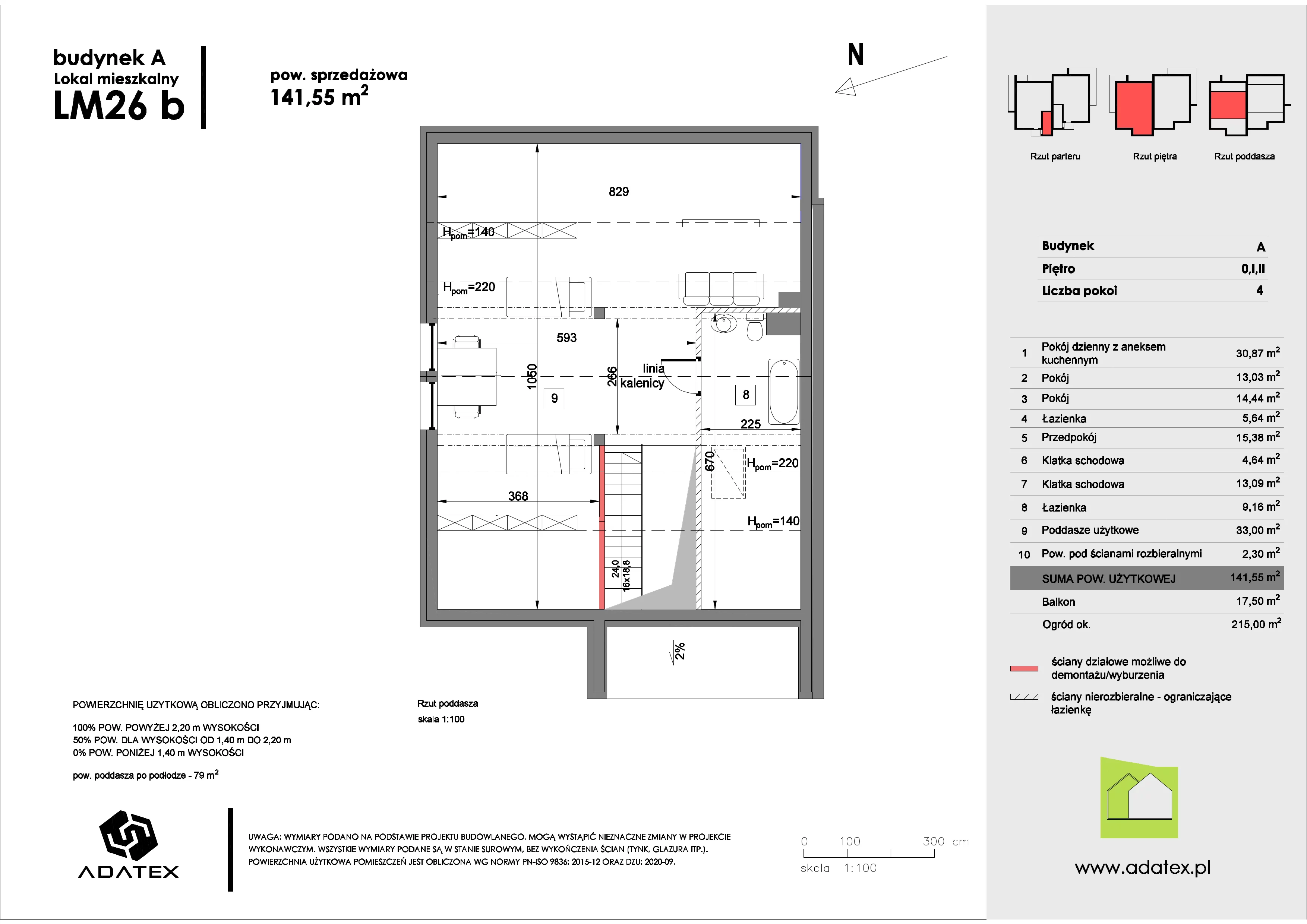 4 pokoje, mieszkanie 141,55 m², piętro 1, oferta nr 26/b, Osiedle Zielona Podkowa, Otrębusy, ul. Waniliowa 7/2