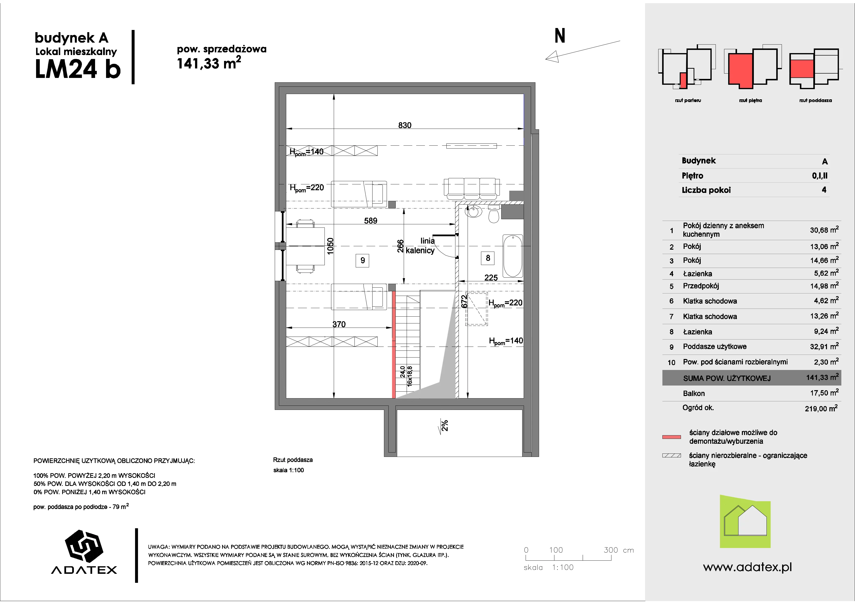 4 pokoje, mieszkanie 141,33 m², piętro 1, oferta nr 24/b, Osiedle Zielona Podkowa, Otrębusy, ul. Waniliowa 7/2