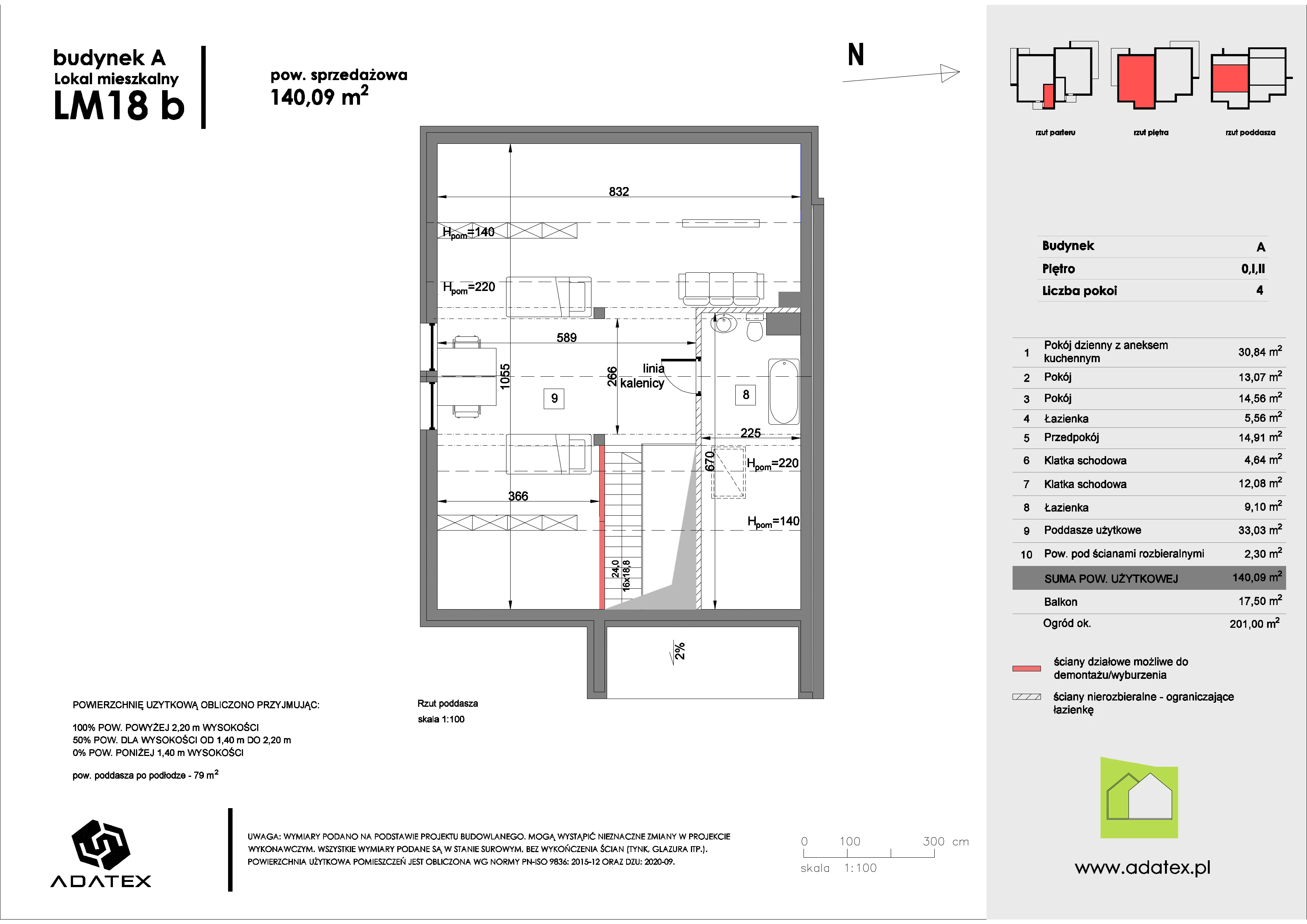 4 pokoje, mieszkanie 140,09 m², piętro 1, oferta nr 18/b, Osiedle Zielona Podkowa, Otrębusy, ul. Waniliowa 7/2
