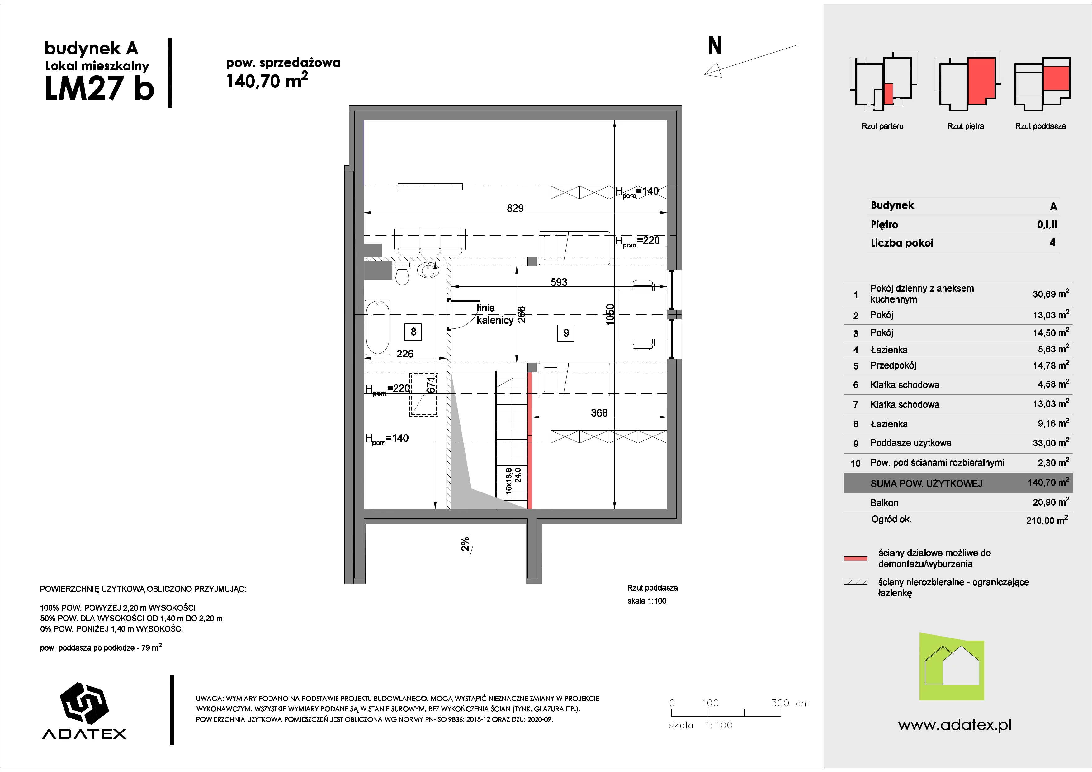4 pokoje, mieszkanie 140,70 m², piętro 1, oferta nr 27/b, Osiedle Zielona Podkowa, Otrębusy, ul. Waniliowa 7/2