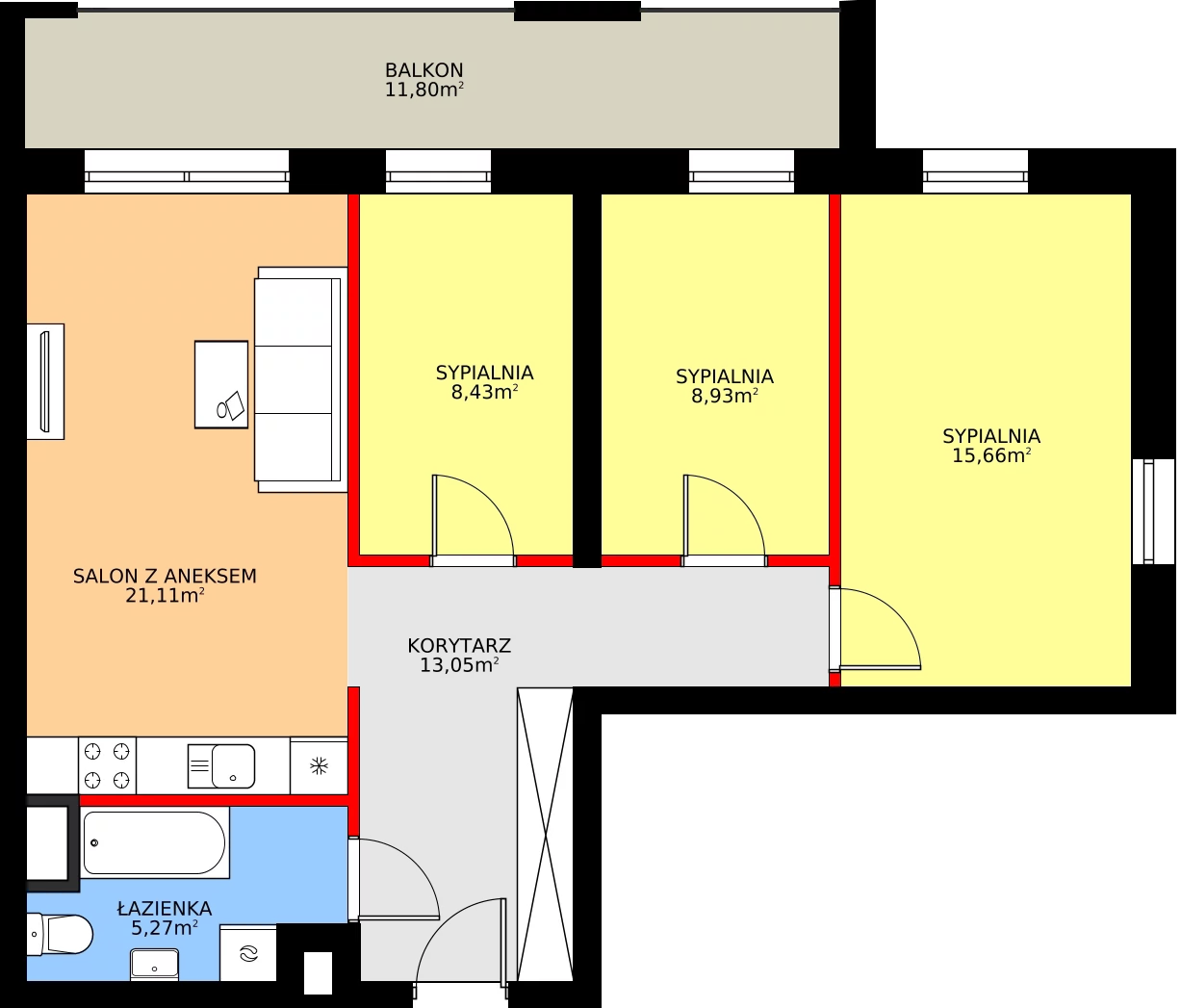 Zalety mieszkania 74.56 m², G33