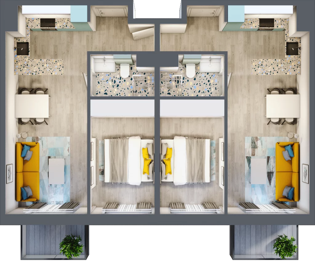4 pokoje, mieszkanie 76,82 m², piętro 4, oferta nr E.4.3, Osiedle Nowa Dąbrowa, Dąbrowa Górnicza, Gołonóg, ul. Graniczna 14
