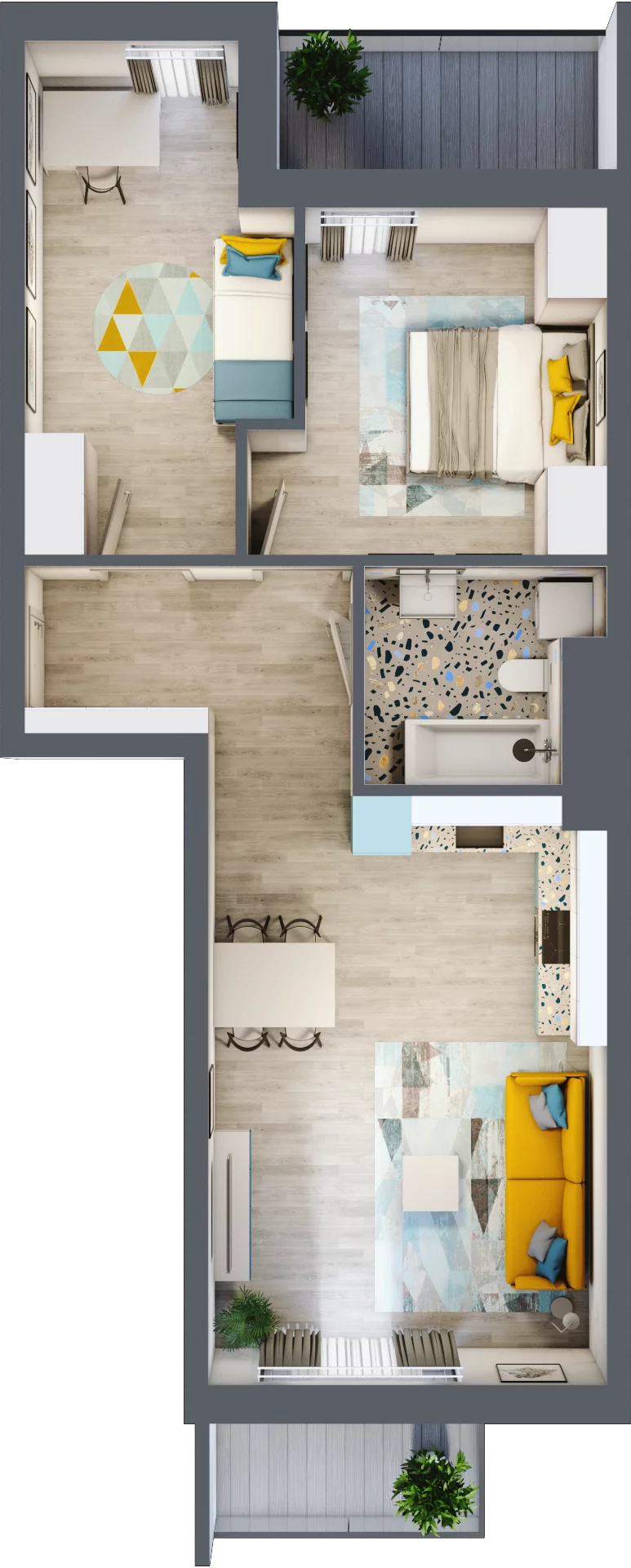 3 pokoje, mieszkanie 59,35 m², piętro 2, oferta nr A14, Osiedle Kaskada, Zabrze, Osiedle Tadeusza Kotarbińskiego, ul. Mieczysława Niedziałkowskiego 56