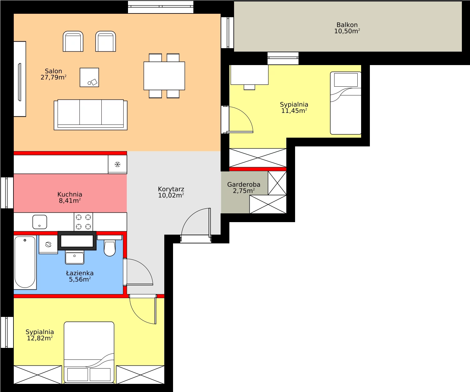 Zalety mieszkania 78.8 m², A20