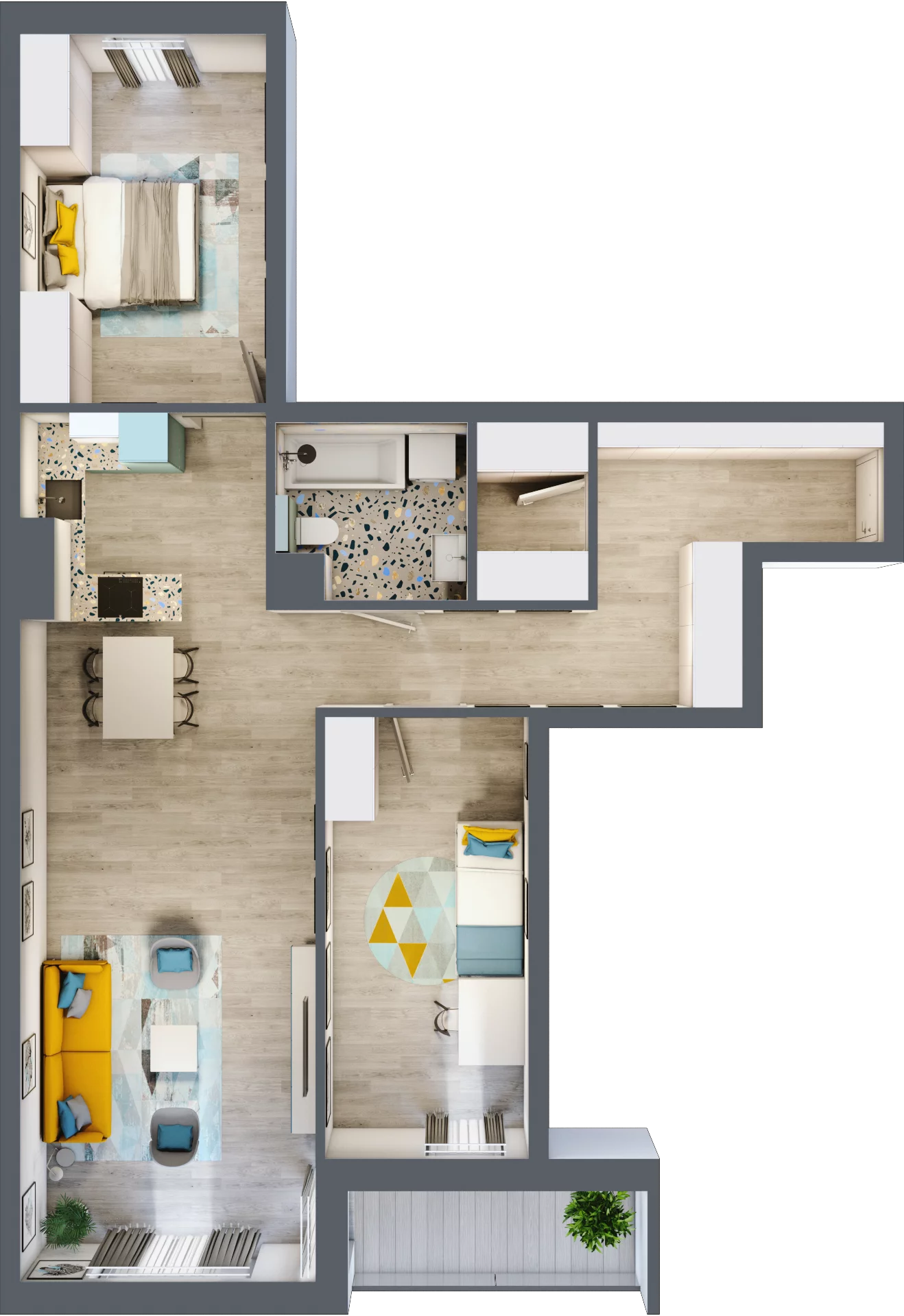 3 pokoje, mieszkanie 83,79 m², piętro 3, oferta nr B21, Osiedle Kaskada, Zabrze, Osiedle Tadeusza Kotarbińskiego, ul. Mieczysława Niedziałkowskiego 56