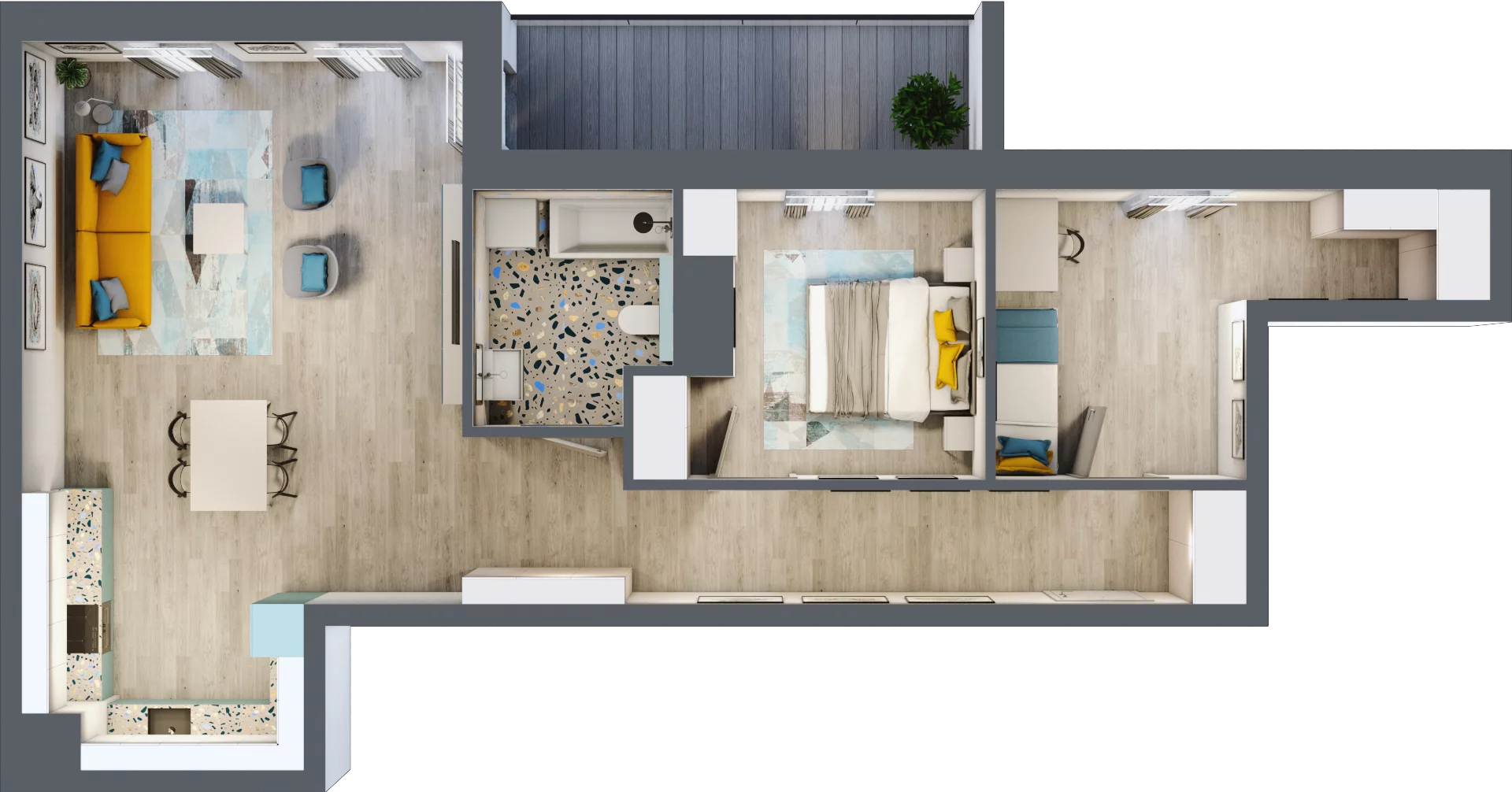 3 pokoje, mieszkanie 70,70 m², piętro 4, oferta nr B26, Osiedle Kaskada, Zabrze, Osiedle Tadeusza Kotarbińskiego, ul. Mieczysława Niedziałkowskiego 56