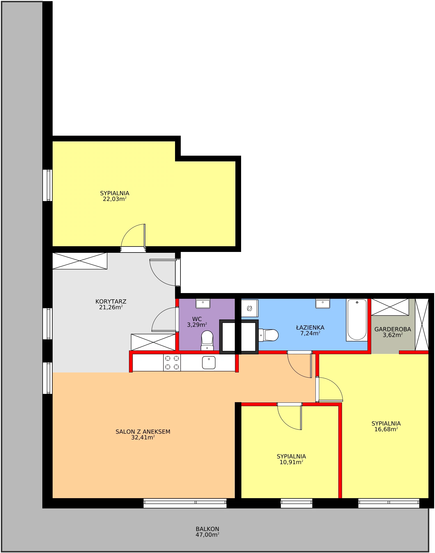 4 pokoje, mieszkanie 119,32 m², parter, oferta nr 4, Osiedle Gwiezdna, Sosnowiec, Zagórze, ul. Gwiezdna 18E