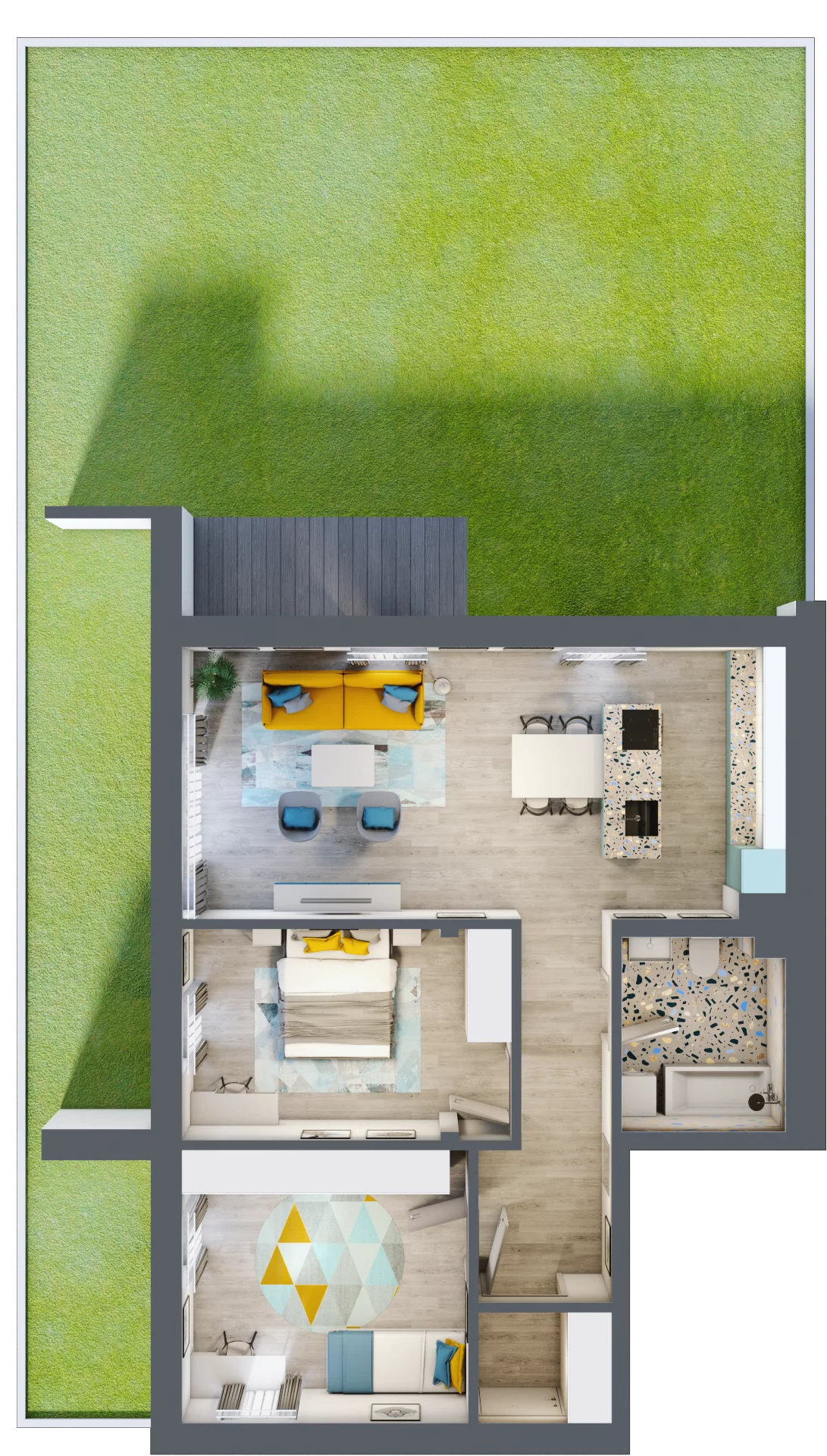 3 pokoje, mieszkanie 78,10 m², parter, oferta nr 20/a, Osiedle Zielona Podkowa, Otrębusy, ul. Waniliowa 7/2