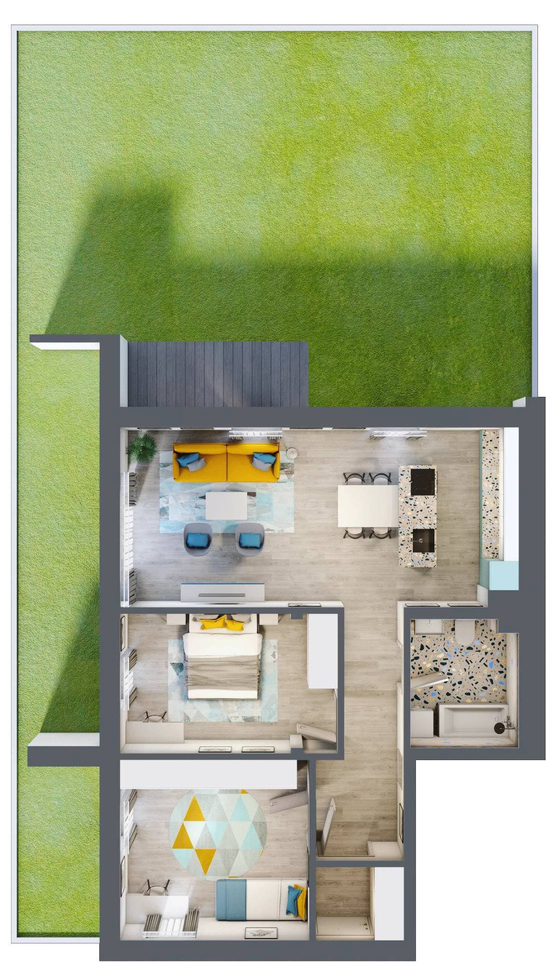 3 pokoje, mieszkanie 78,10 m², parter, oferta nr 26/a, Osiedle Zielona Podkowa, Otrębusy, ul. Waniliowa 7/2