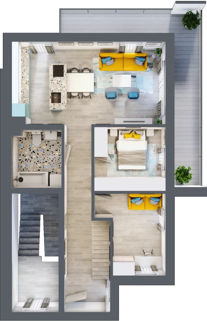 4 pokoje, mieszkanie 114,70 m², piętro 1, oferta nr 37/b, Osiedle Zielona Podkowa, Otrębusy, ul. Waniliowa 7/2