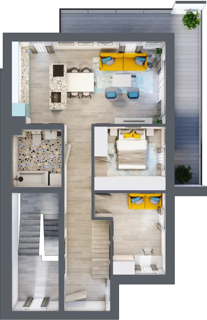 4 pokoje, mieszkanie 114,70 m², piętro 1, oferta nr 50/b, Osiedle Zielona Podkowa, Otrębusy, ul. Waniliowa 7/2