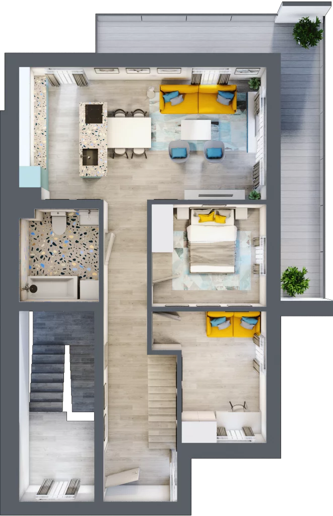 4 pokoje, mieszkanie 114,70 m², piętro 1, oferta nr 35/b, Osiedle Zielona Podkowa, Otrębusy, ul. Waniliowa 7/2