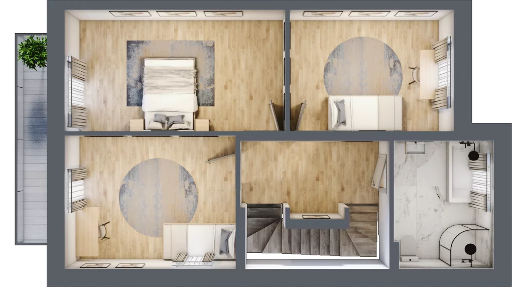Dom 112,98 m², oferta nr 2B, Residence Kaputy Umiastowska, Kaputy, ul. Przyjazna 7