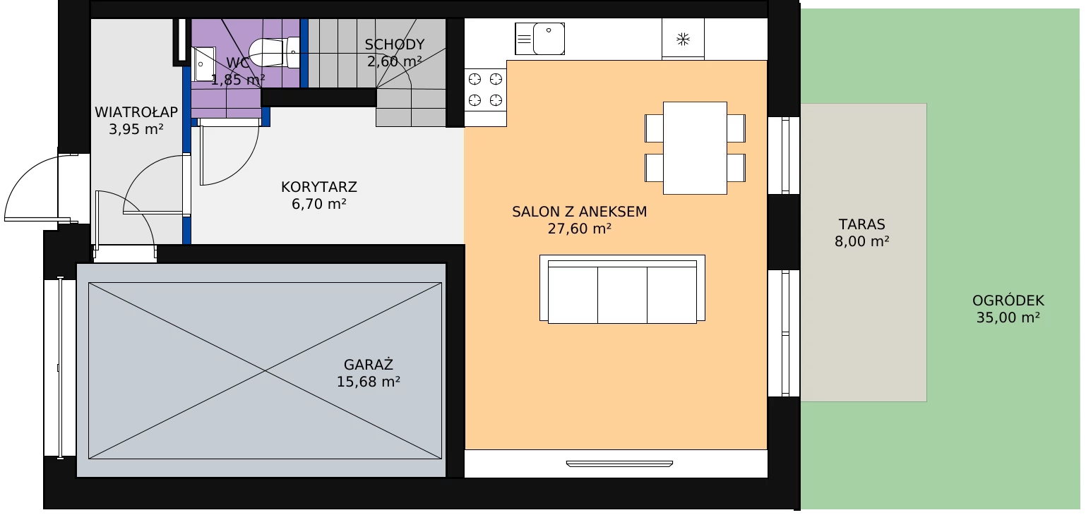 Zalety domu 112.98 m², 3A