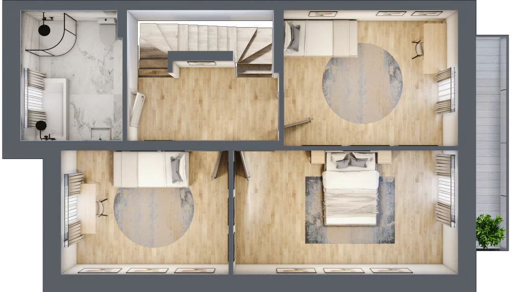Dom 112,98 m², oferta nr 3A, Residence Kaputy Umiastowska, Kaputy, ul. Przyjazna 7