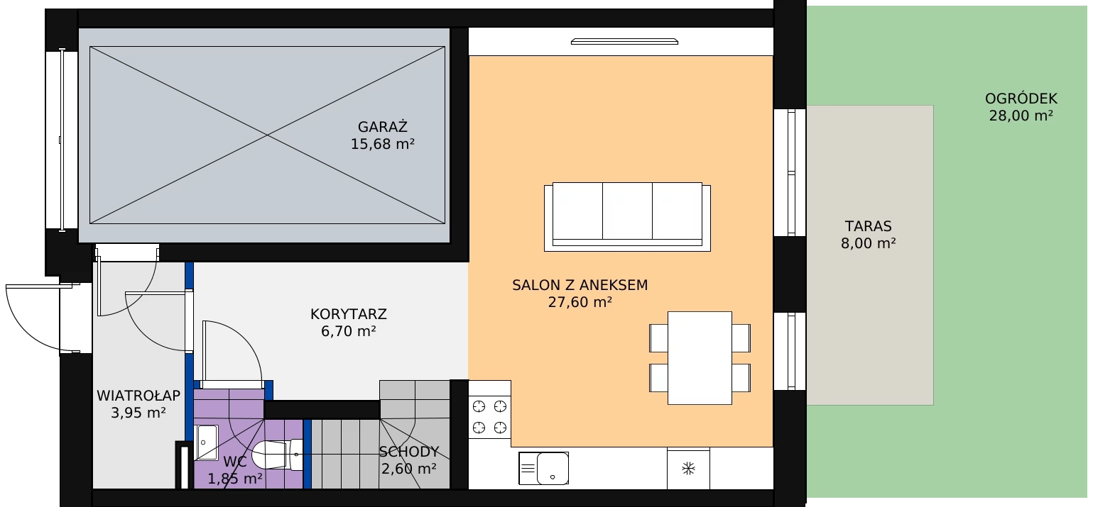 Zalety domu 112.98 m², 3B