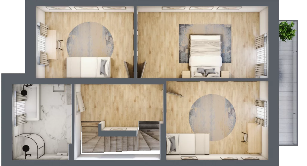 Dom 112,98 m², oferta nr 3B, Residence Kaputy Umiastowska, Kaputy, ul. Przyjazna 7