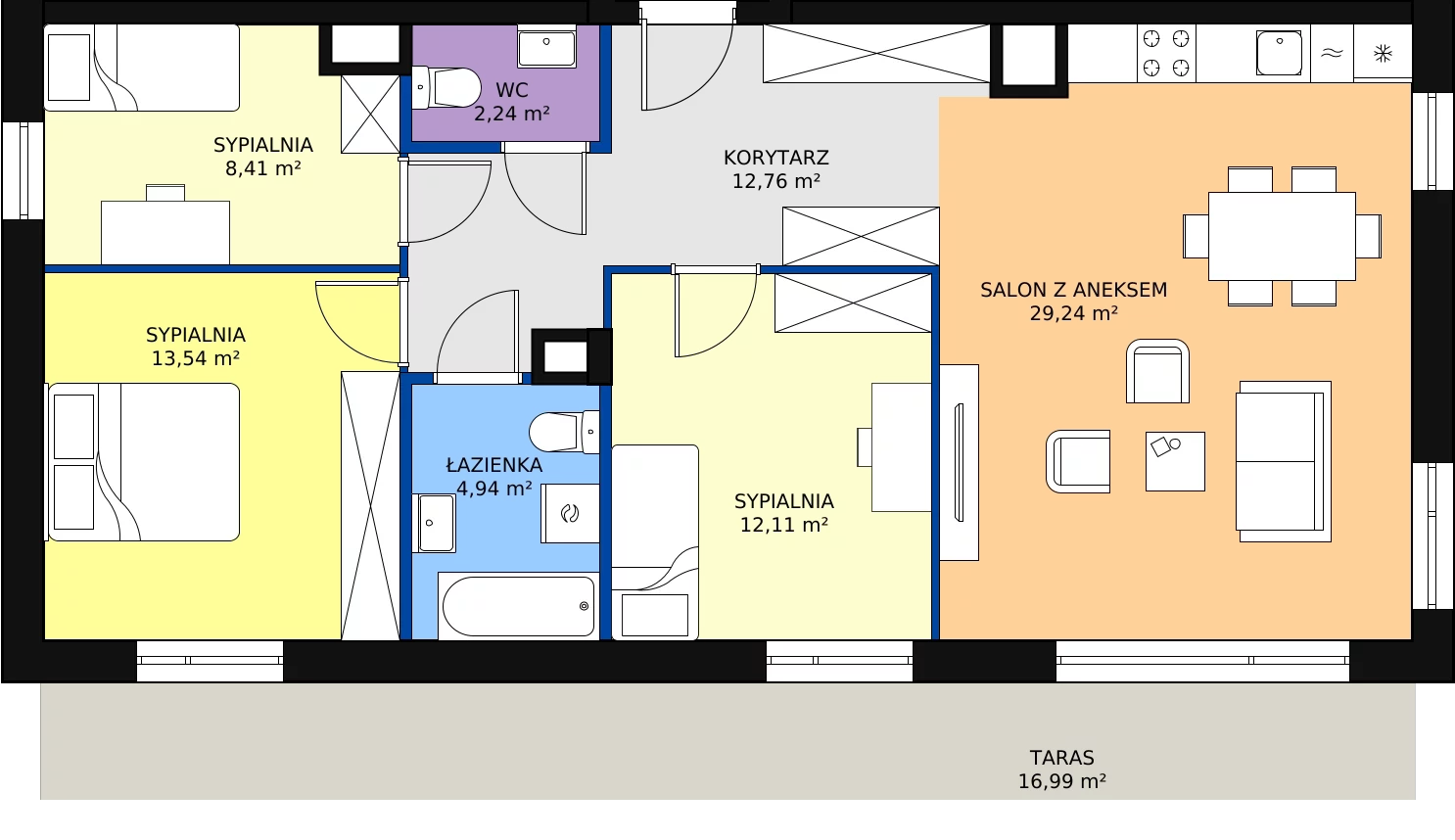 Zalety mieszkania 83.24 m², A_40