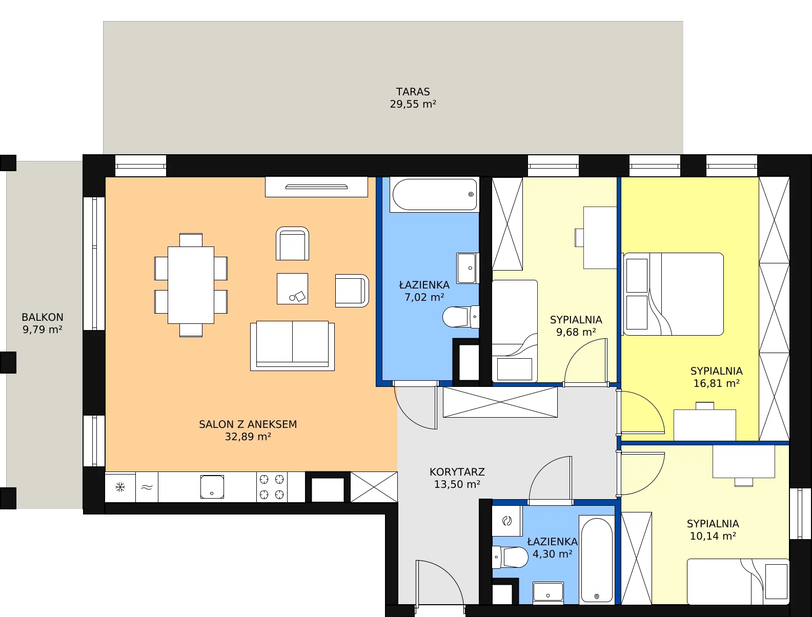 Zalety mieszkania 94.34 m², B_15