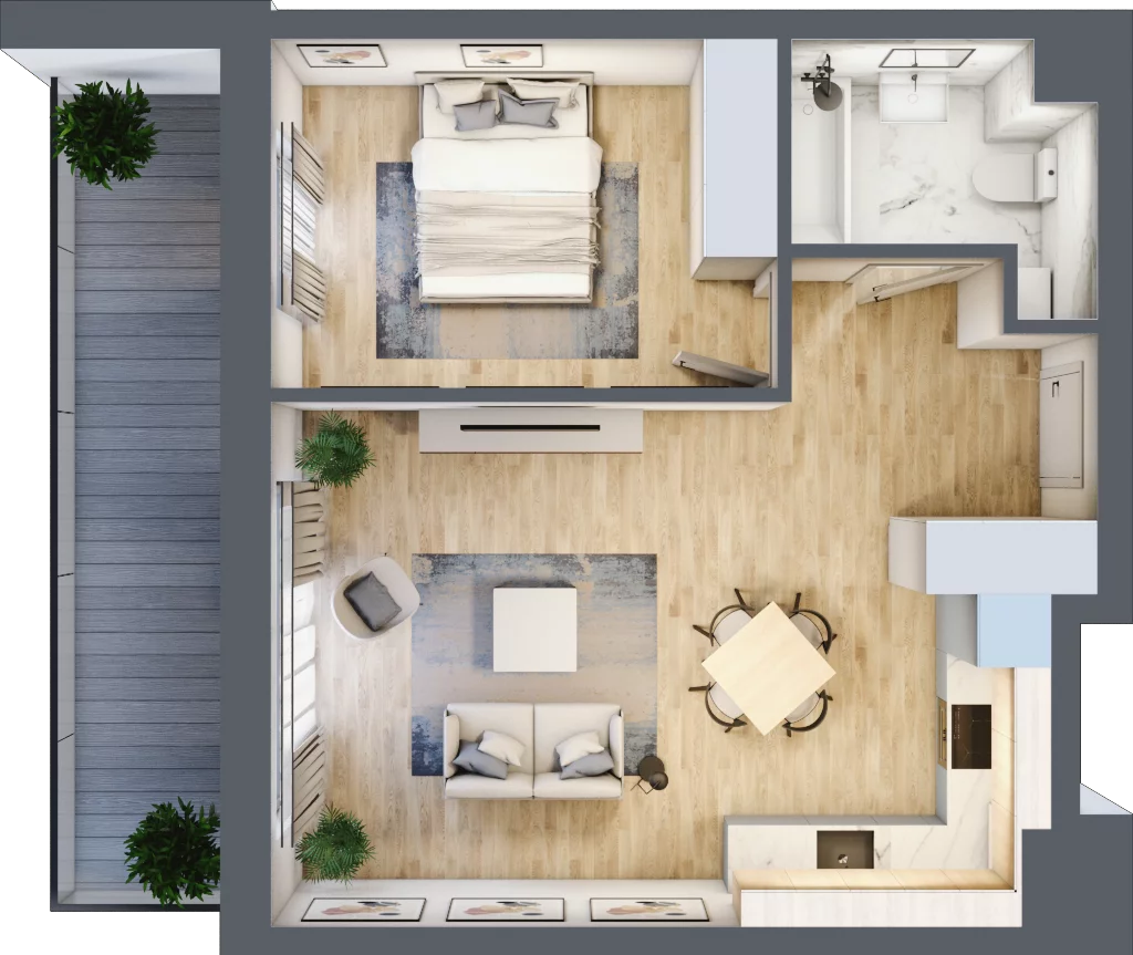 2 pokoje, mieszkanie 45,60 m², piętro 2, oferta nr 19, Nova Radiostacja, Łódź, Śródmieście, ul. Telefoniczna 19 